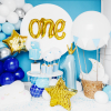 Large standing number 1 light blue