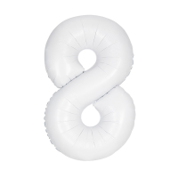 Large number 8 white