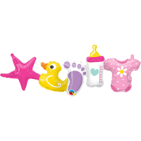 Balloon garland baby girl