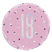 Standard pink & silver glitz prismatic age 18