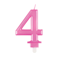 Candle number 4 met pink