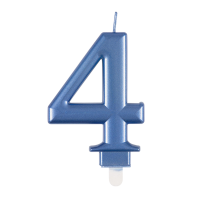 Candle Number 4 Blue