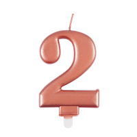 Candle number 2 rose gold