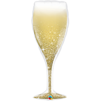 Supershape golden bubbly wine glass