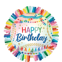 Jumbo birthday streamers fringe