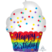 Juniorshape happy birthday satin cupcake