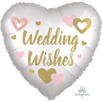 Standard satin wedding wished white