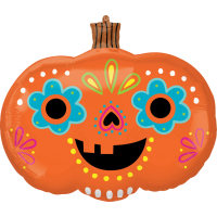 Supershape day of dead pumpkin