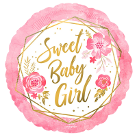 Standard baby girl floral geo