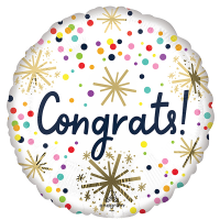 Standard confetti sprinkle congrats