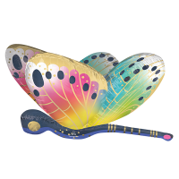 Supershape satin vibrant flutters dragonfly
