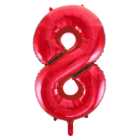 Large Number 8 Red