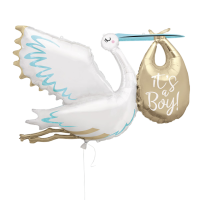 Multiballoon stork its a boy