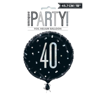 Standard Number 40 Glitz Black & Silver