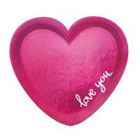 Plates paper heart everyday love