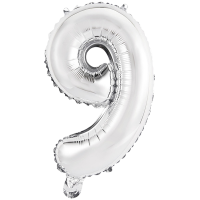 Mini number 9 silver