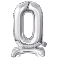 Mini number 0 with stand silver
