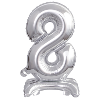 Mini number 8 with stand silver