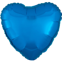 Standard heart metallic blue amscan