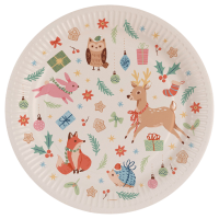 Plates winter woodland
