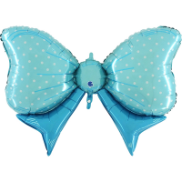 Supershape blue bow