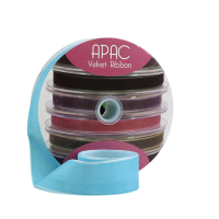 Ribbon velvet baby blue 38mm