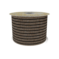 Ribbon natural black stripped fabric