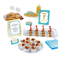 Buffet decoration kit 1st birthday blue