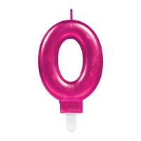 Candle number 0 pink