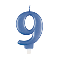Candle number 9 blue