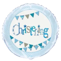 Standard blue bunting christening
