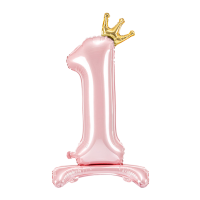 Large standing number 1 pink