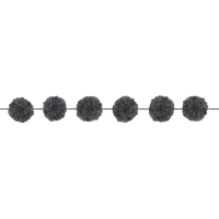 Fluffy garlands colourful wedding black