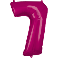 Large number 7 pink