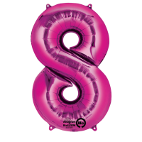Large number 8 magenta