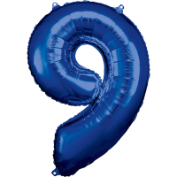 Large number 9 blue amscan