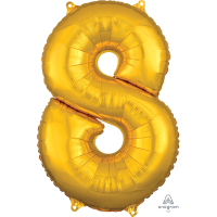 Medium number 8 gold