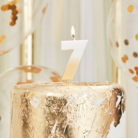 Candle number 7 ombre gold