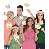 Photo booth kit floral baby paper