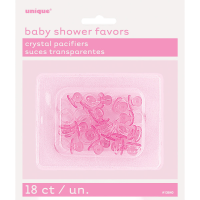 Pink crystal pacifier favors