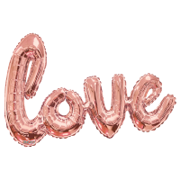 Script love rose gold