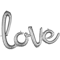 Script phrase love silver