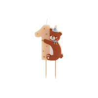 Candle number 1 teddy bear