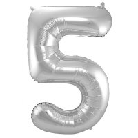 Large number 5 silver