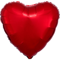 Standard heart metallic red