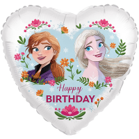 Standard disney frozen anna & elsa heart happy birthday