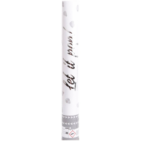 Confetti cannon roses white 60cm