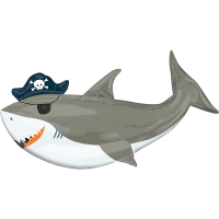 Supershape ahoy birthday shark