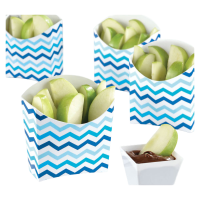 Snack containers paper minis blue