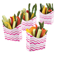Snack containers paper minis pink